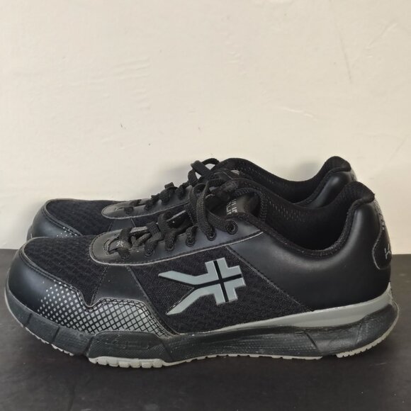 Kuru Shoes Mens Size 9 Wide Black Gray Lace Up Quantum 2 Walking - Picture 3 of 14